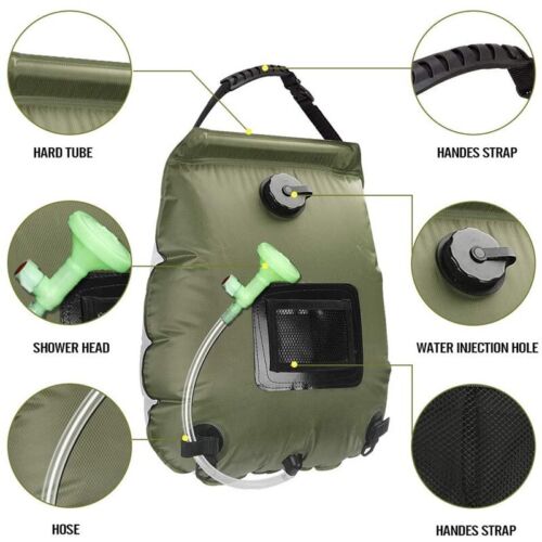 20L Outdoor Camping Shower Bag with Solar Heating – Portable Design