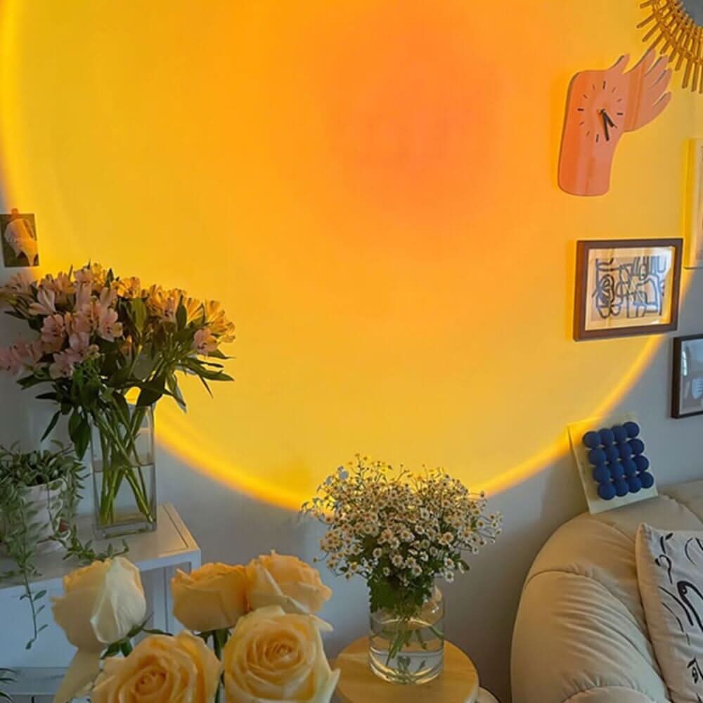 Sunset Glow Projection Lamp – 16 Color Options, 180° Swiveling Head