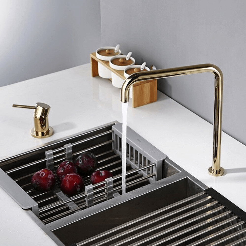 Modern Solid Brass Kitchen Faucet - Durable and Stylish Design