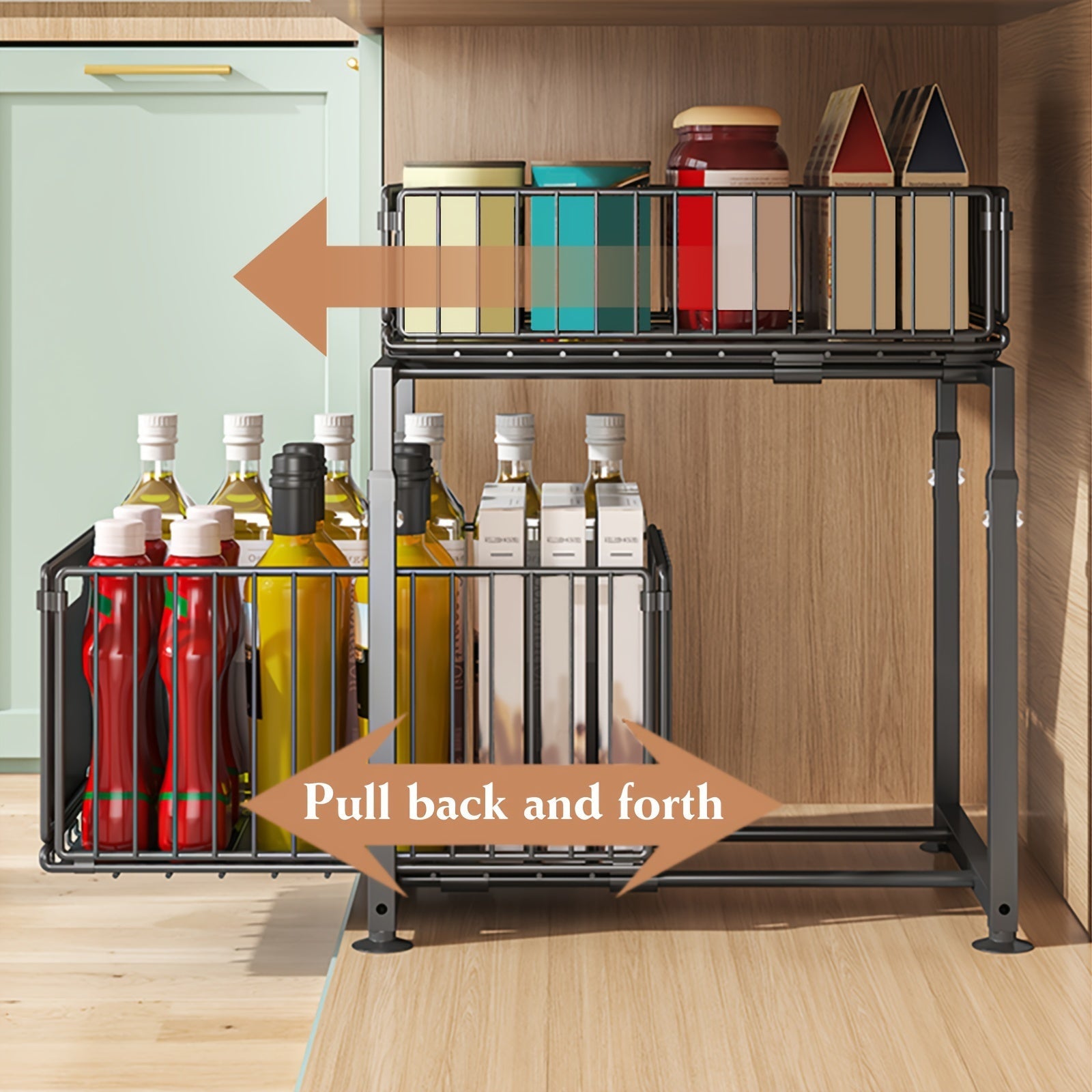 Expandable Kitchen Shelf with 2 Tiers