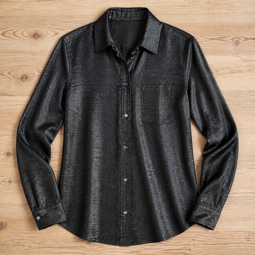 SilkenAura™ Mercerized Lapel Shirt — Glow with Effortless Elegance and All-Day Confidence