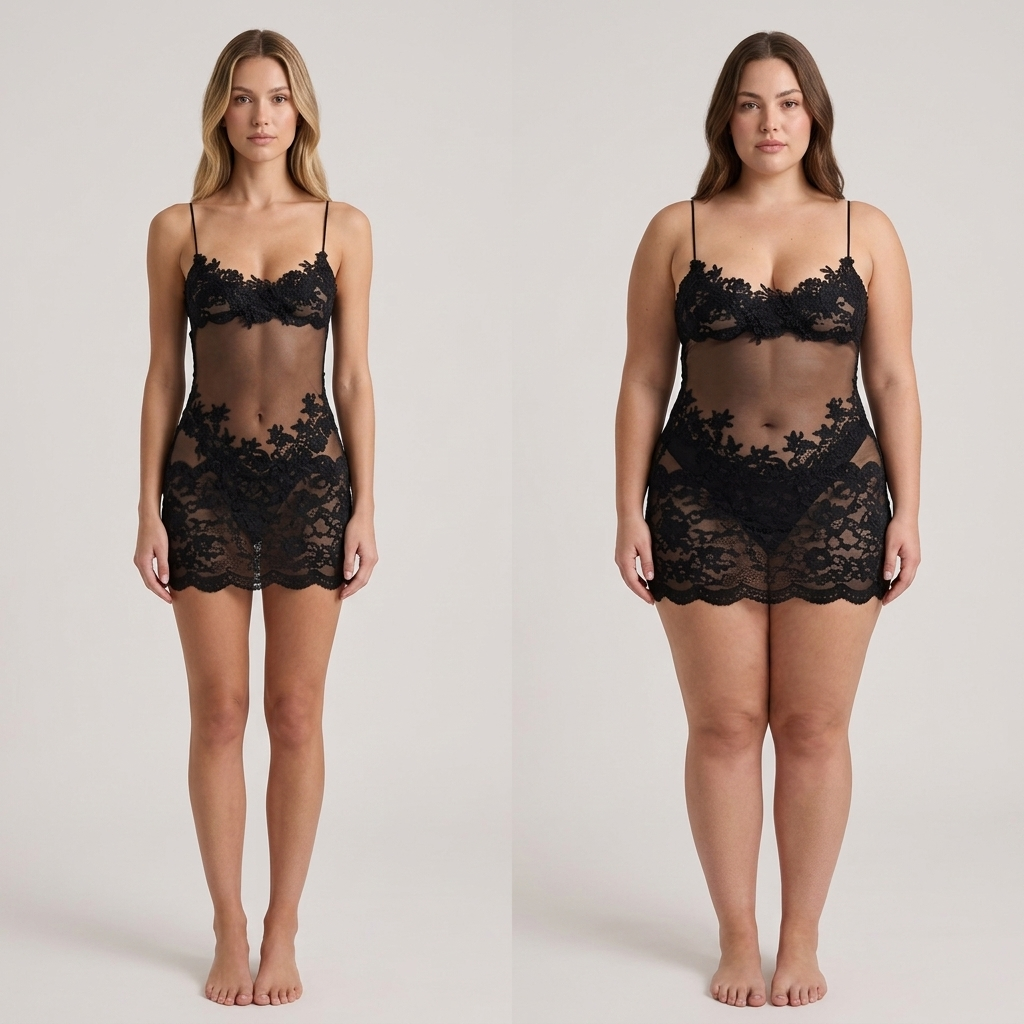 Vellora™ Midnight Lace Illusion Dress — Unleash Your Confidence with Feather-Light Elegance
