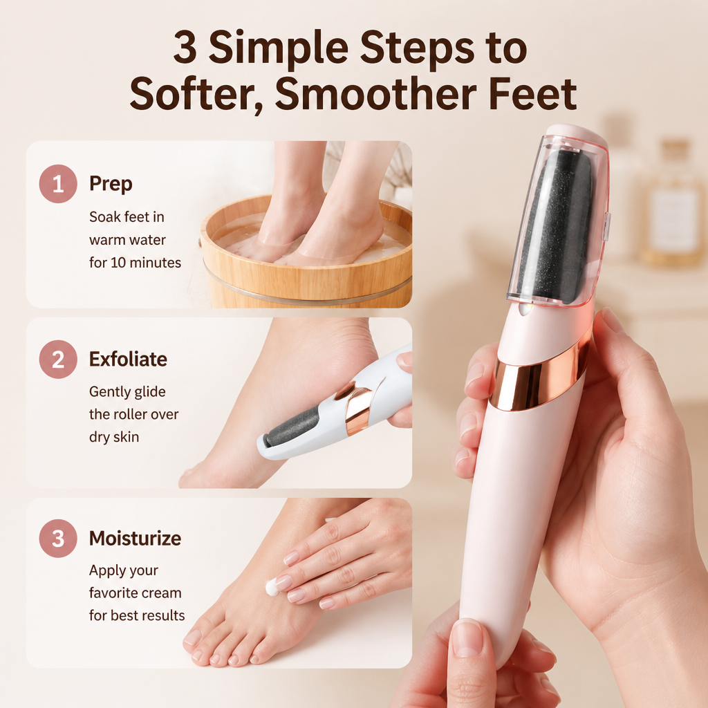 VelveteEase™ — File Away Cracked Heels and Walk Pain-Free in Minutes