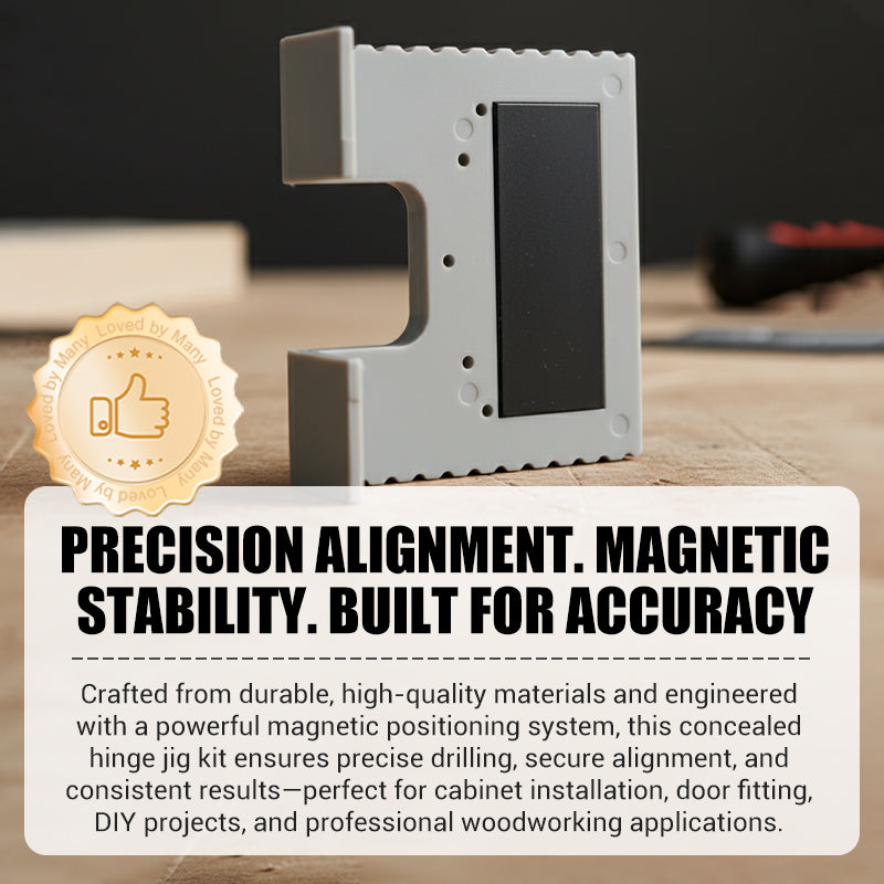 EdgeCraft™ Magnetic Hinge Jig — Nail Perfect Cabinet Doors with Effortless Precision Every Time
