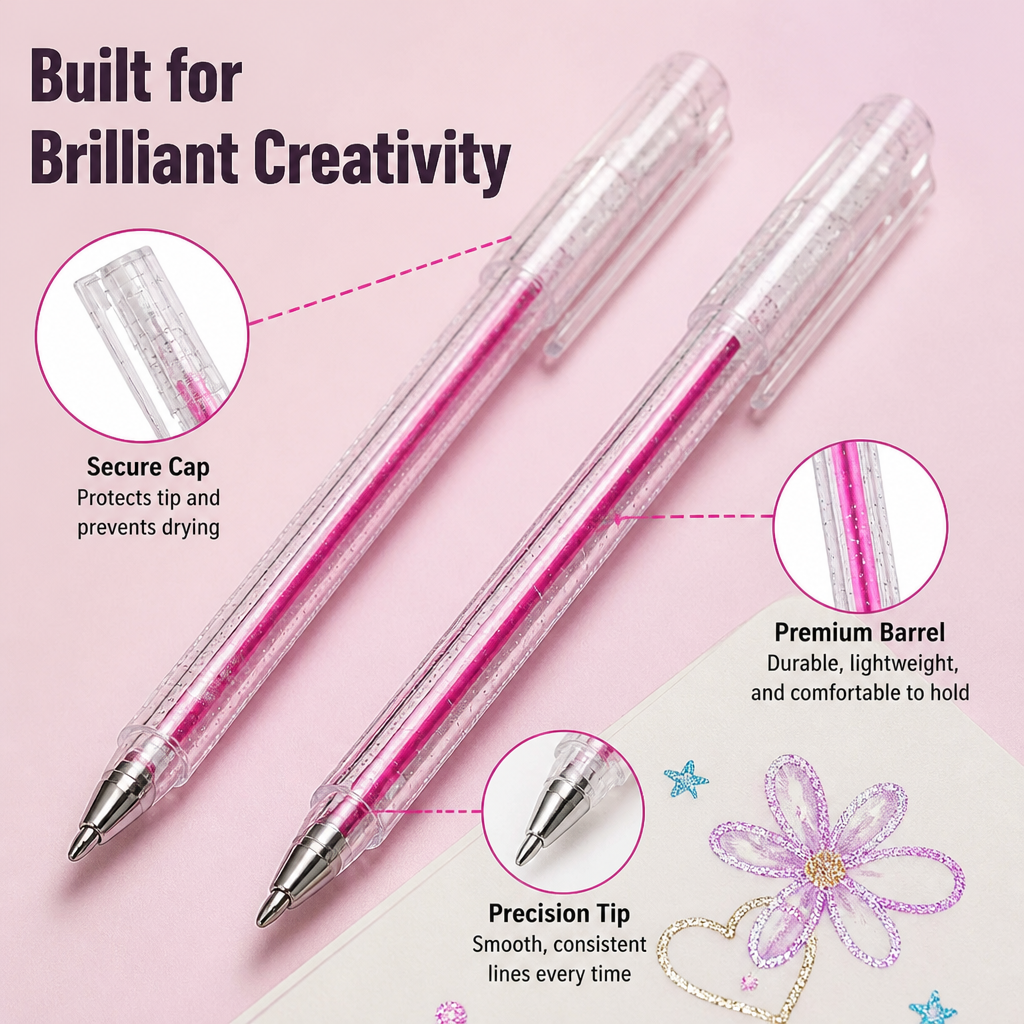 LumaHue™ Glitter Gel Pens — Unleash Brilliant Colors That Keep Your Imagination Forever Vibrant