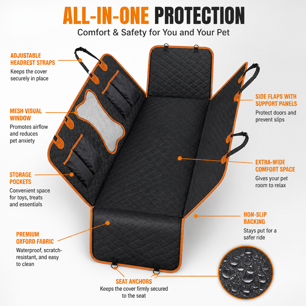 CozyPaw™ Comfort Seat — Turn Every Drive Into a Calm, Clean Haven Your Dog Loves