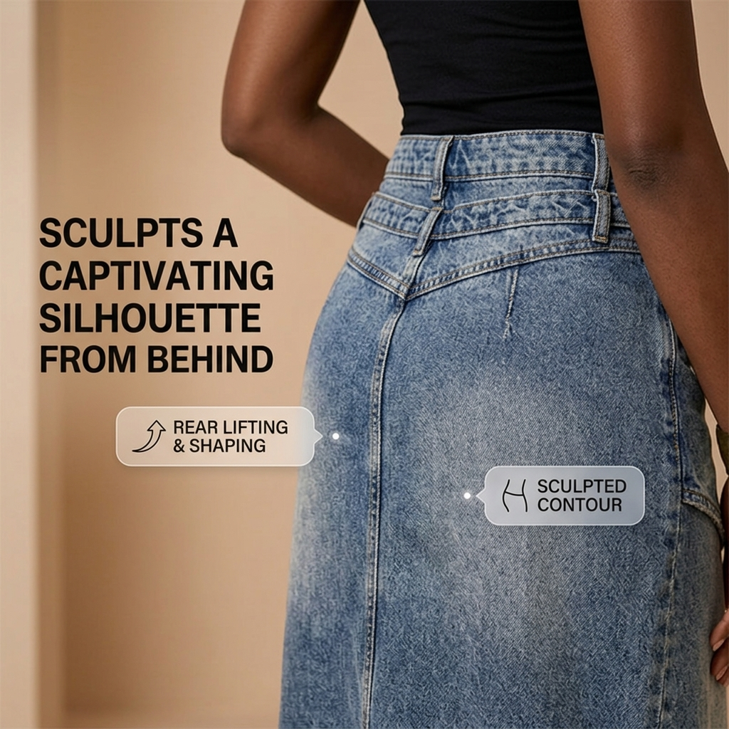 SuraDenim™ Maxi Skirt — Command Every Room with Effortless, Head-Turning Confidence