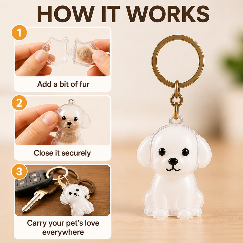 HeartTale™ Memory Keychain — Carry Your Pet’s Love Close, Feel Their Spirit Every Day