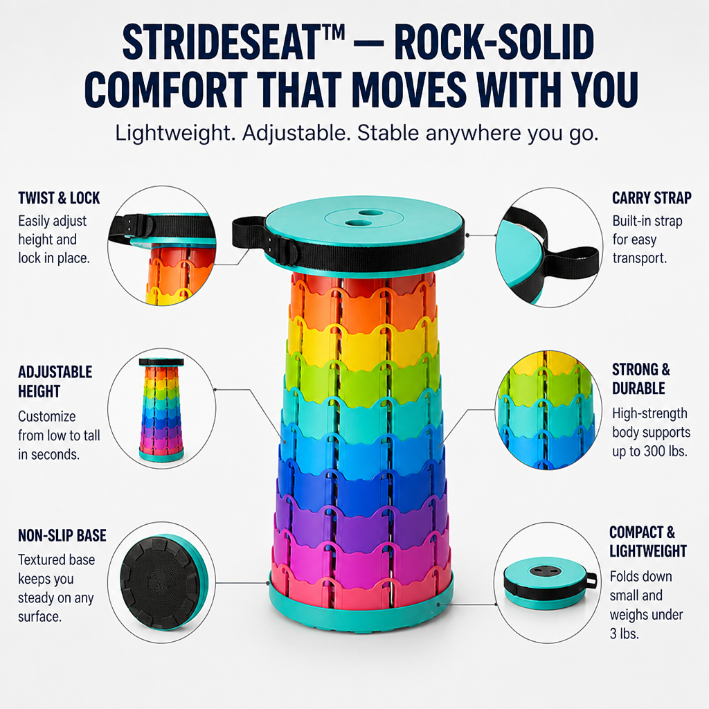 StrideSeat™ — Rock-Solid Comfort That Moves With You Everywhere You Go