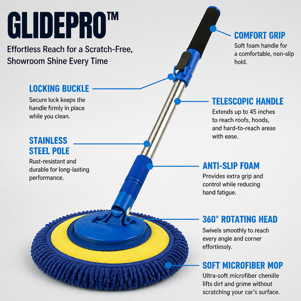 GlidePro™ — Effortless Reach for a Scratch-Free, Showroom Shine Every Time