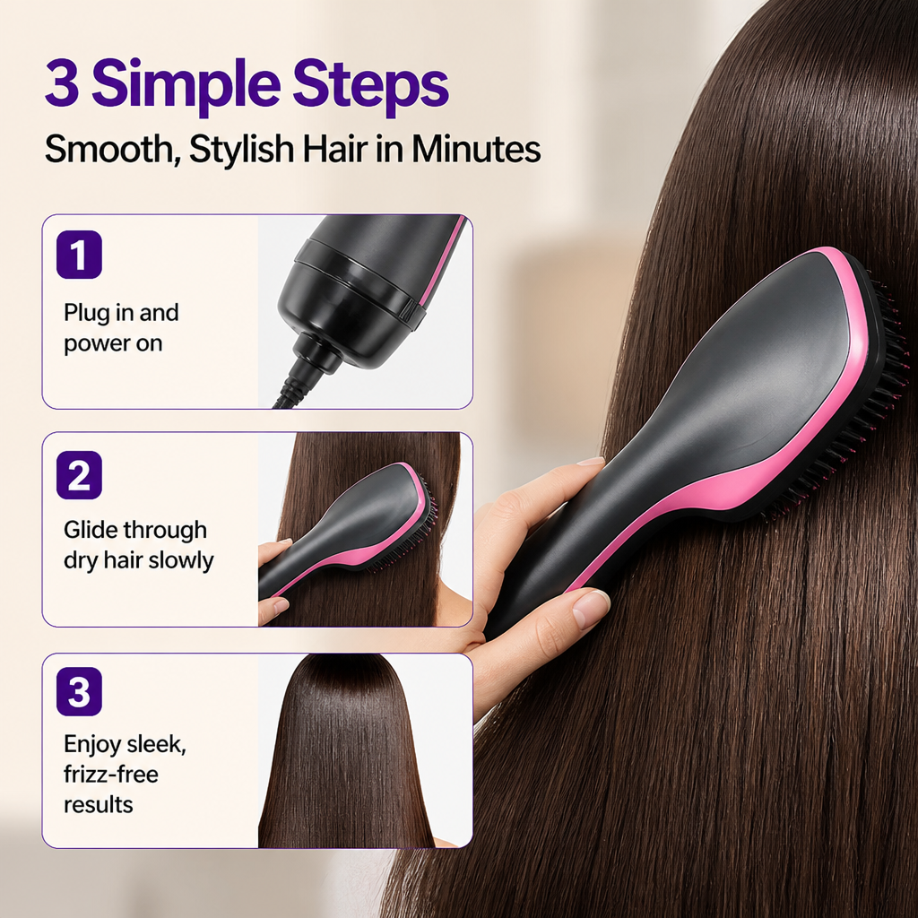 SilkPro™ Precision Styler — Effortless Salon Shine and Frizz-Free Confidence Every Day