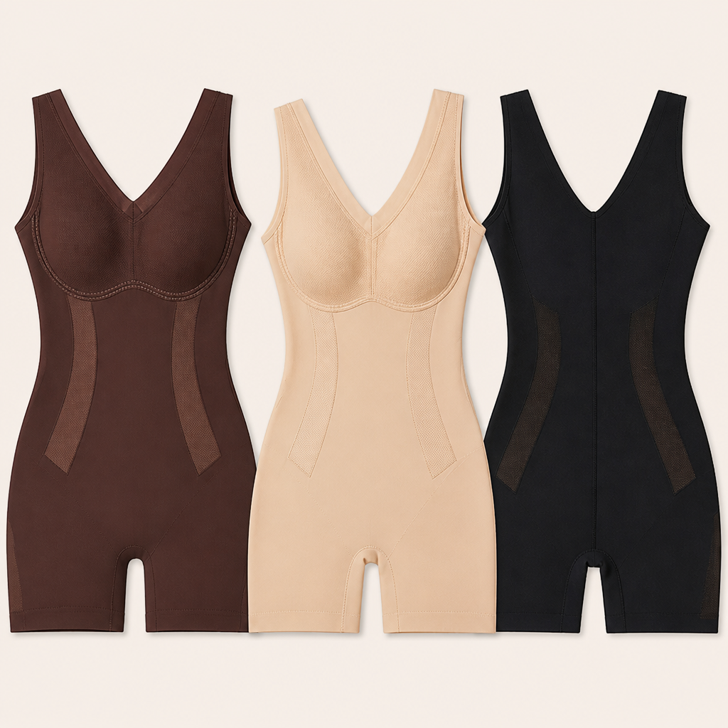 SilhouettaCurve™ – Seamless Full-Body Shaping Bodysuit with Tummy-Smoothing Panels
