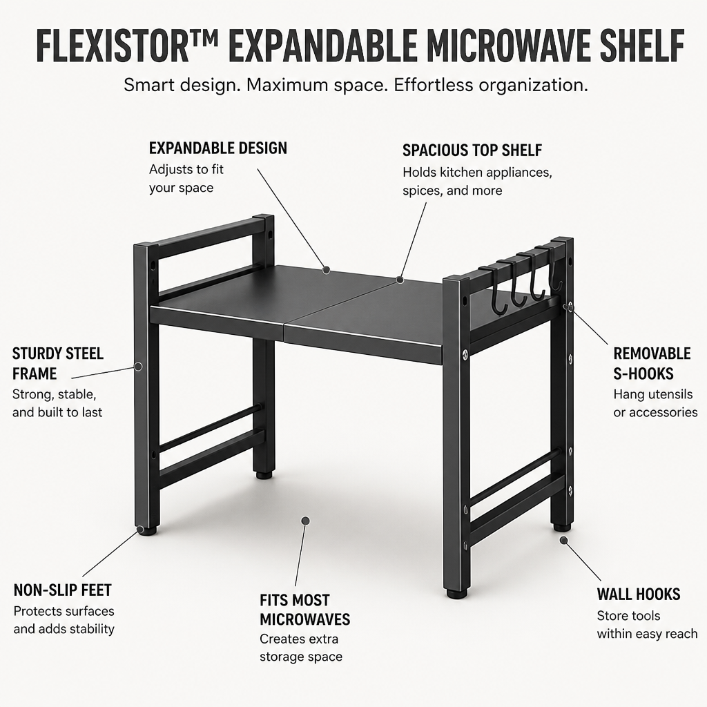 FlexiStor™ — Instantly Unlock Clutter-Free Counters and Kitchen Calm