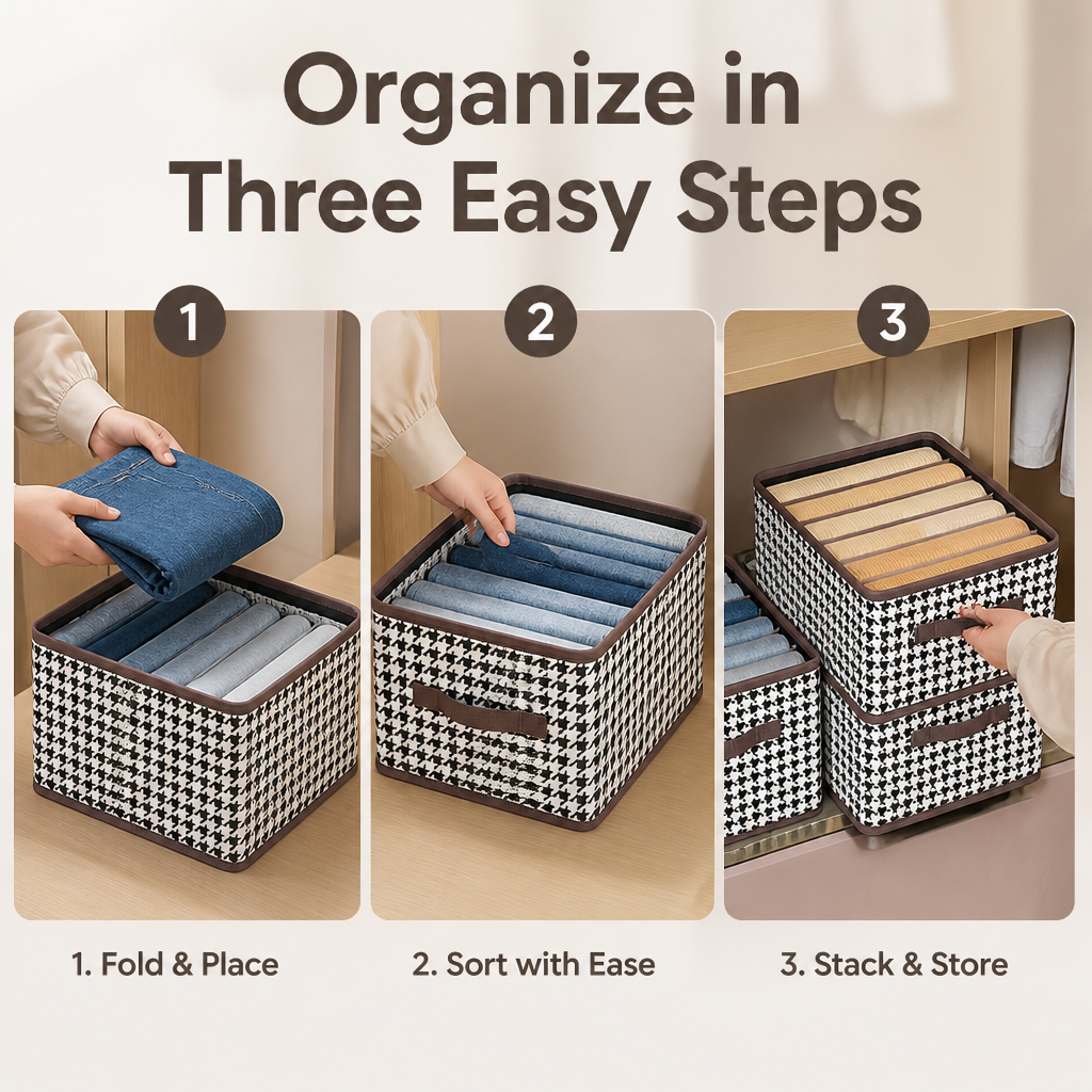 VeerCraft™ Foldable Organizer — Clear the Clutter and Find Your Favorite Jeans Instantly