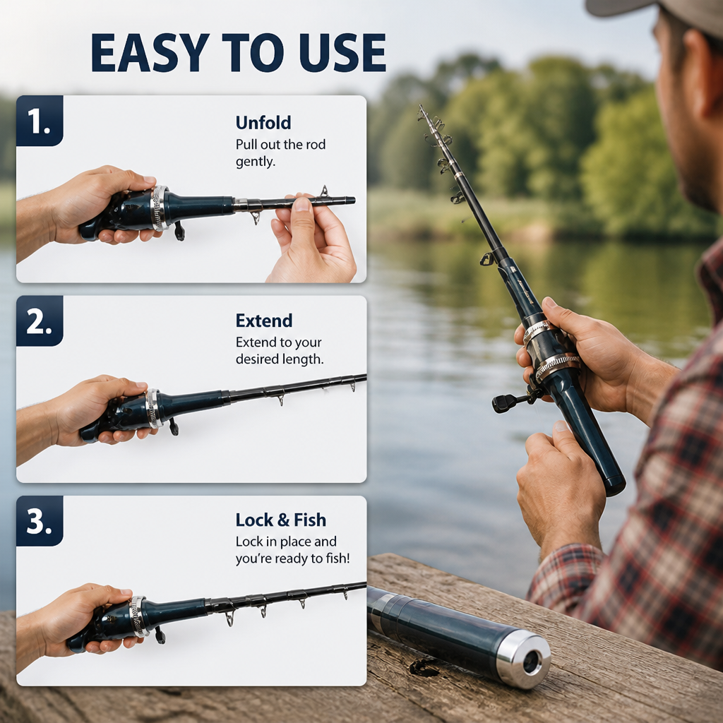 HydroStrike™ Telescopic Fishing Rod Set — Unleash Effortless Power and Adventure Wherever You Cast