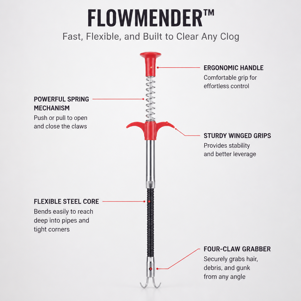 FlowMender™ — Take Back Control with Fast, Chemical-Free Drain Relief