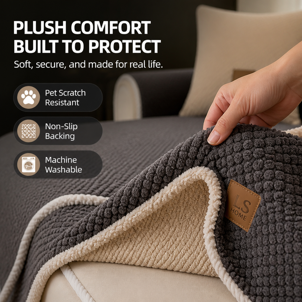 VeluraShield™ — Wrap Your Sofa in Plush Comfort That Never Slips or Fades