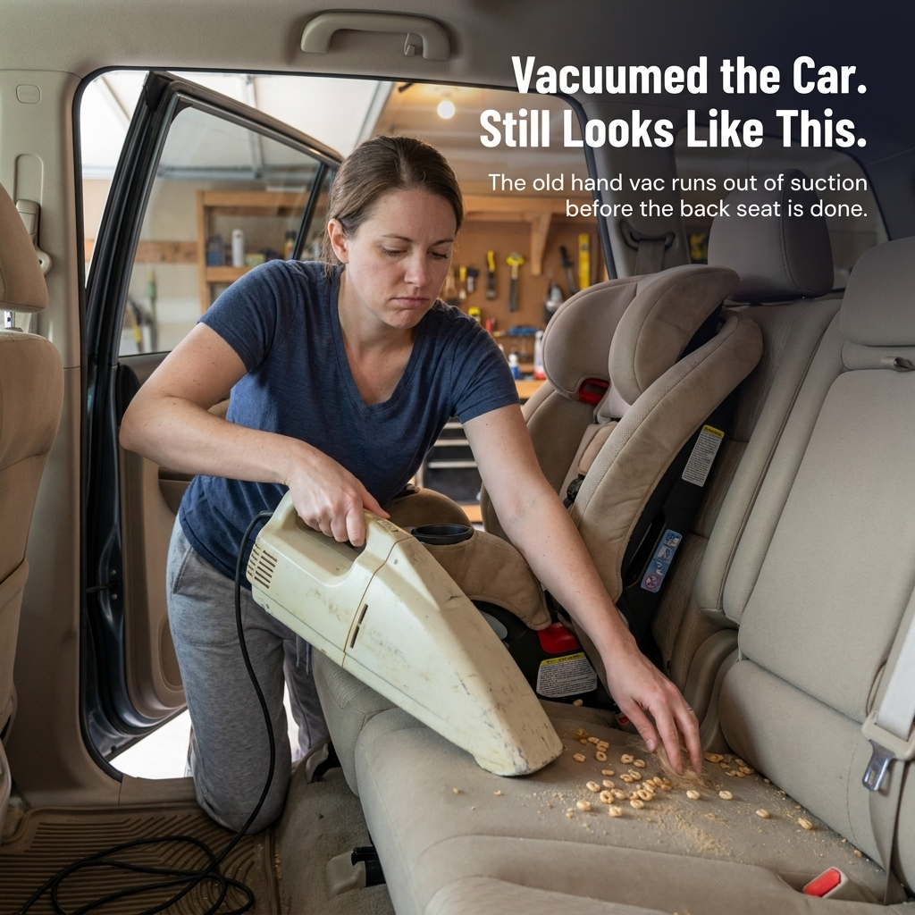 VeloraBlast™ — Pull Pet Hair, Crumbs & Sand From Every Seat Crevice