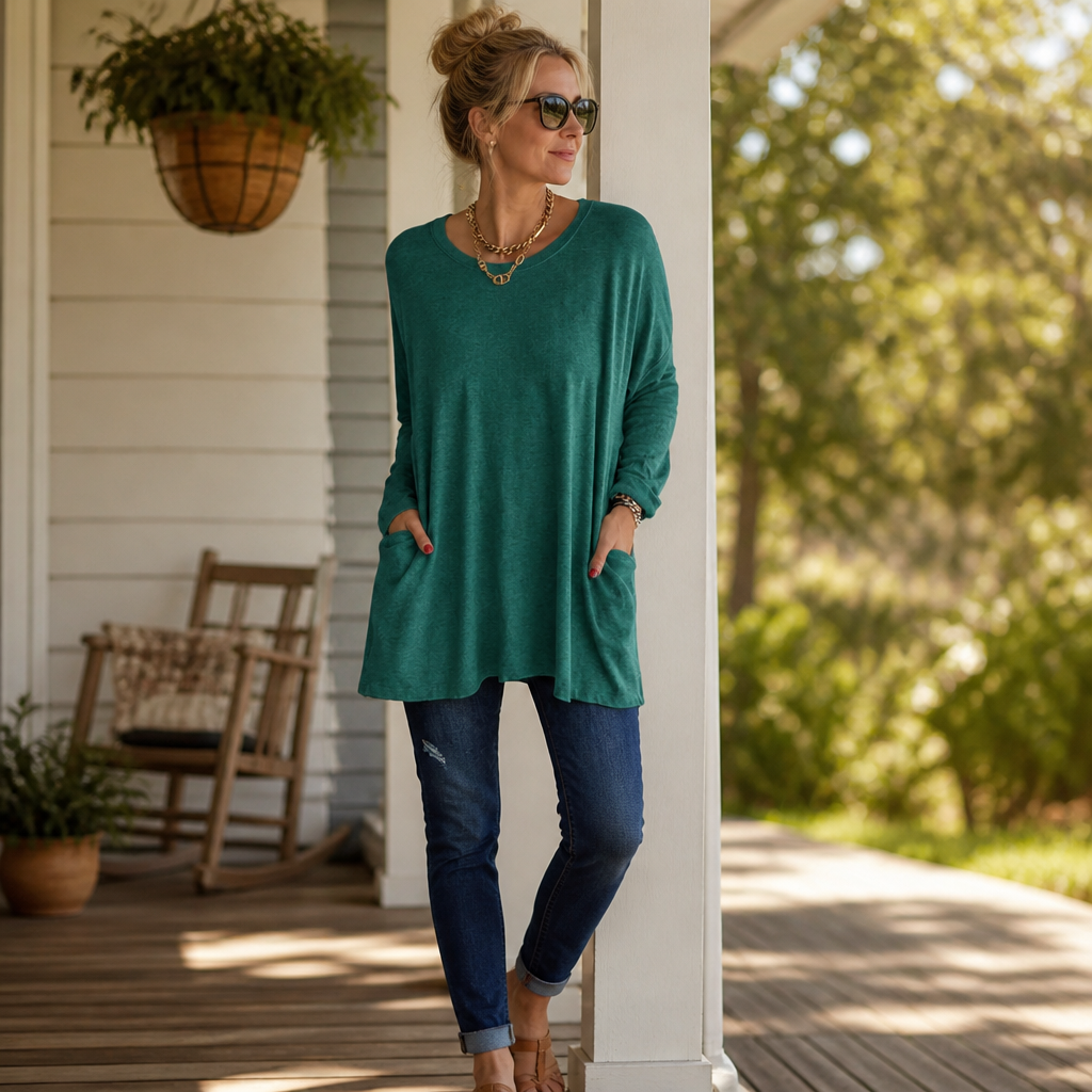 CelestaLuxe™ Long Sleeve Tee — Experience All-Day Freedom with Flawless Comfort and Style