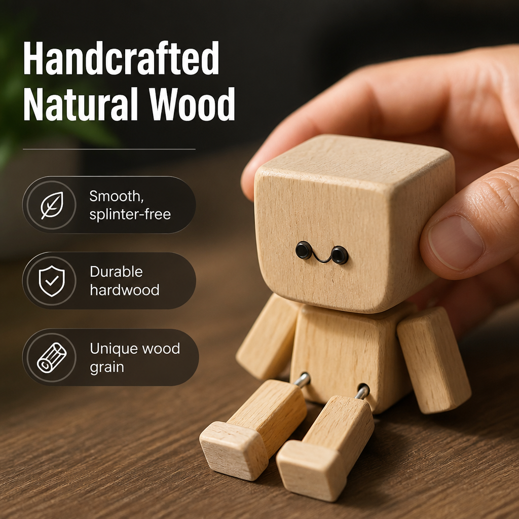 TimberJoy™ — Your Personal Wooden Buddy That Brightens Every Moment