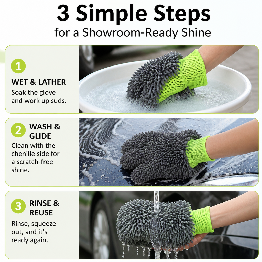 VeloClean™ Gloves — Take Command of Every Curve with Effortless, Showroom-Ready Shine