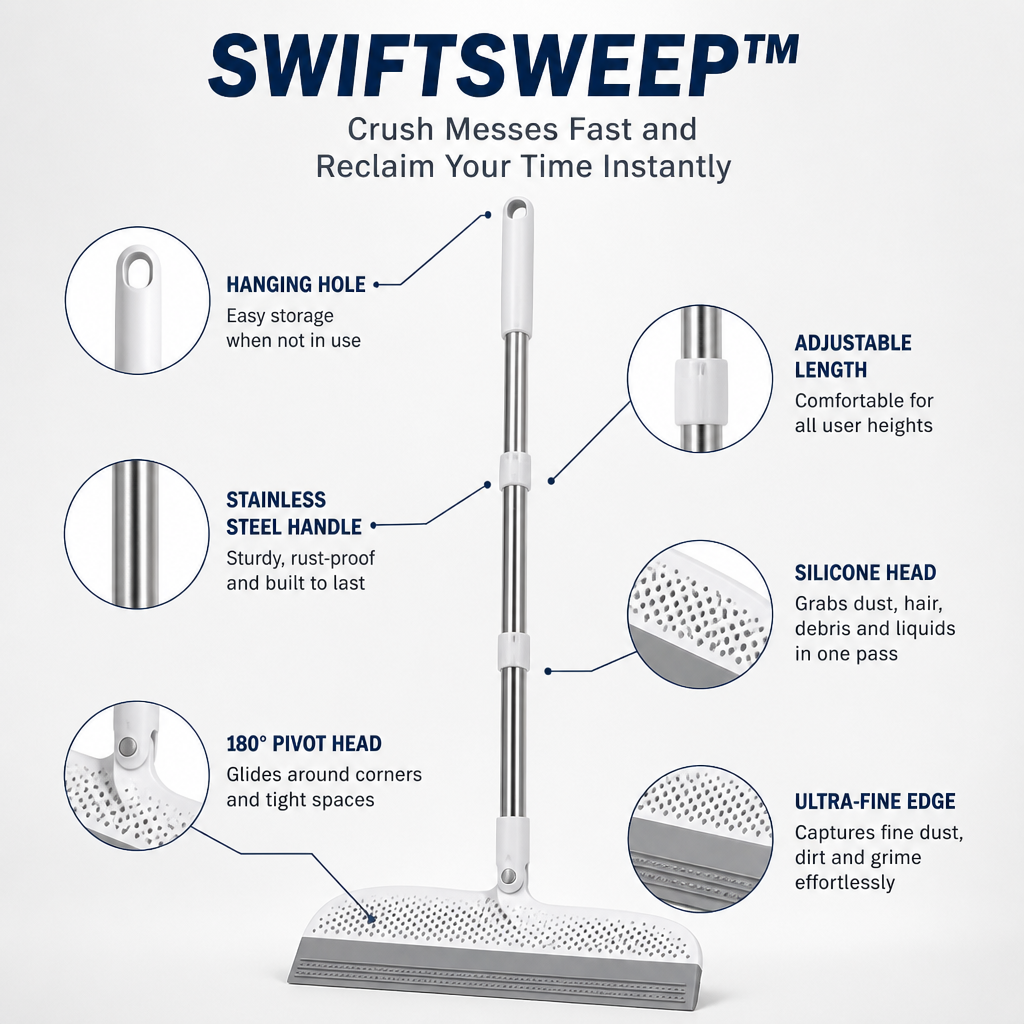 SwiftSweep™ — Crush Messes Fast and Reclaim Your Time Instantly