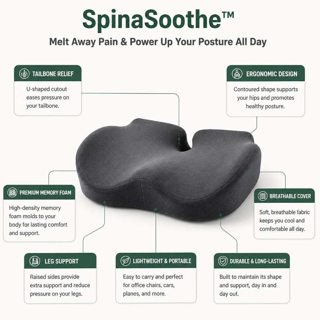 SpinaSoothe™ — Melt Away Pain and Power Up Your Posture All Day