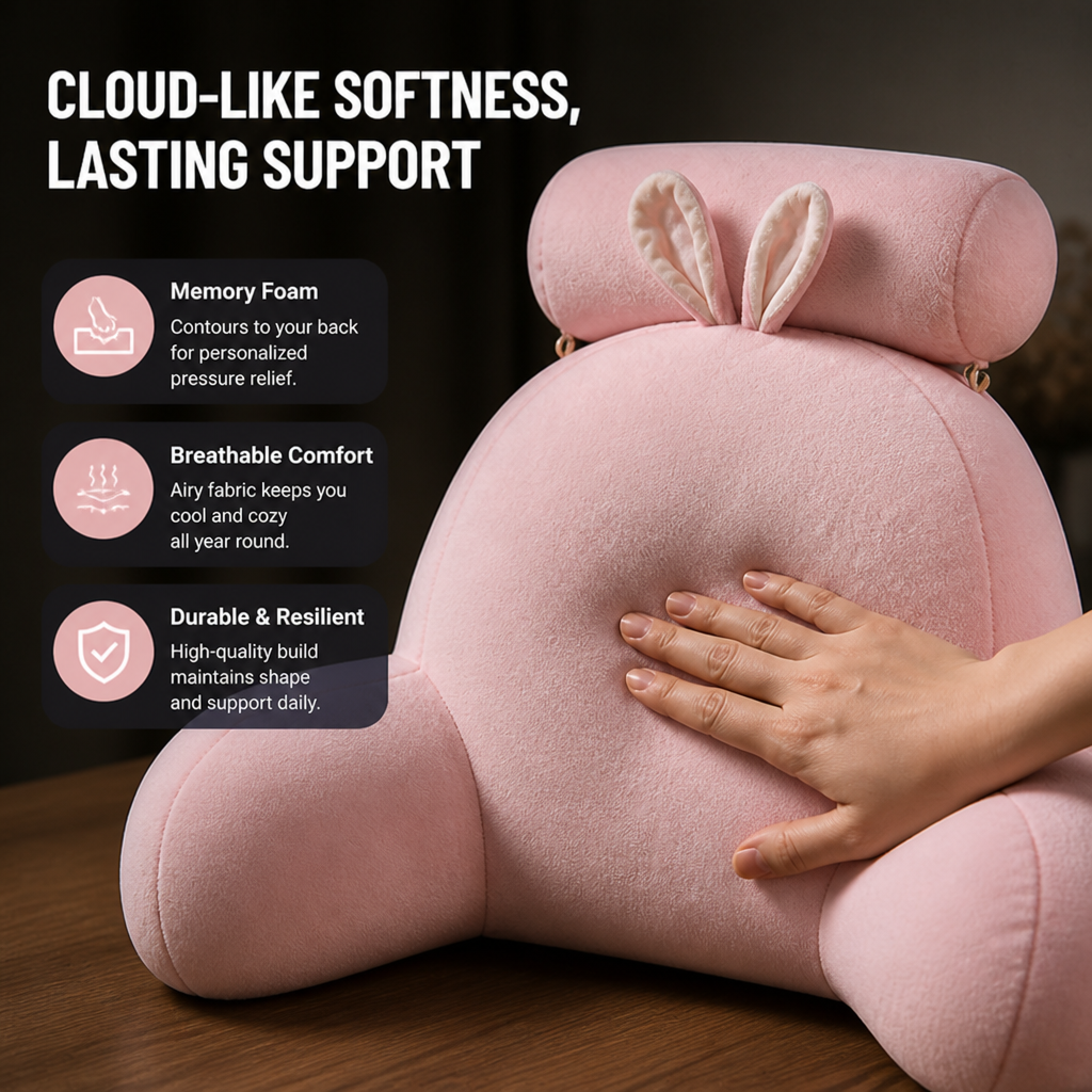 SpiraLuxe™ Lumbar Support Cushion — Unlock All-Day Back Freedom with Perfect, Pain-Melting Support