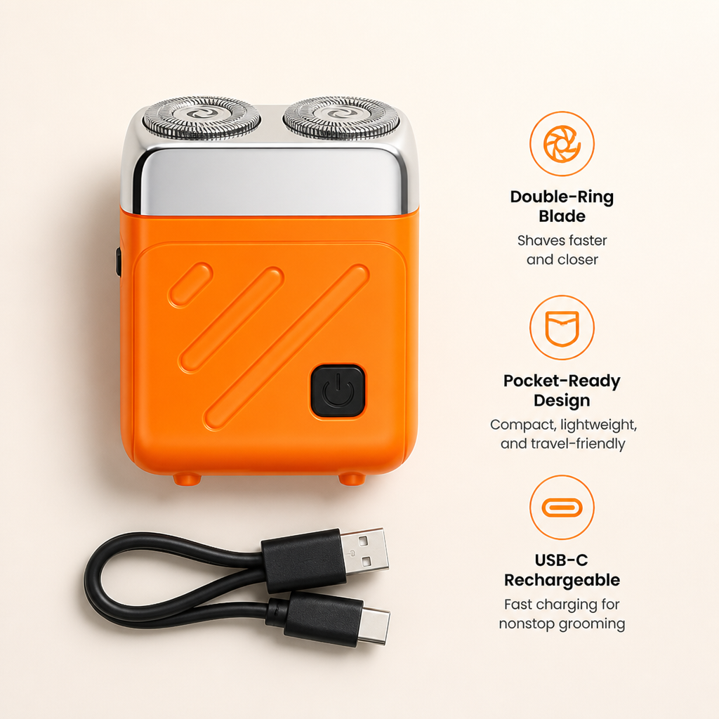GlideSharp™ Mini Shaver — Cut Shave Time in Half and Own Your Sharpest Look Instantly