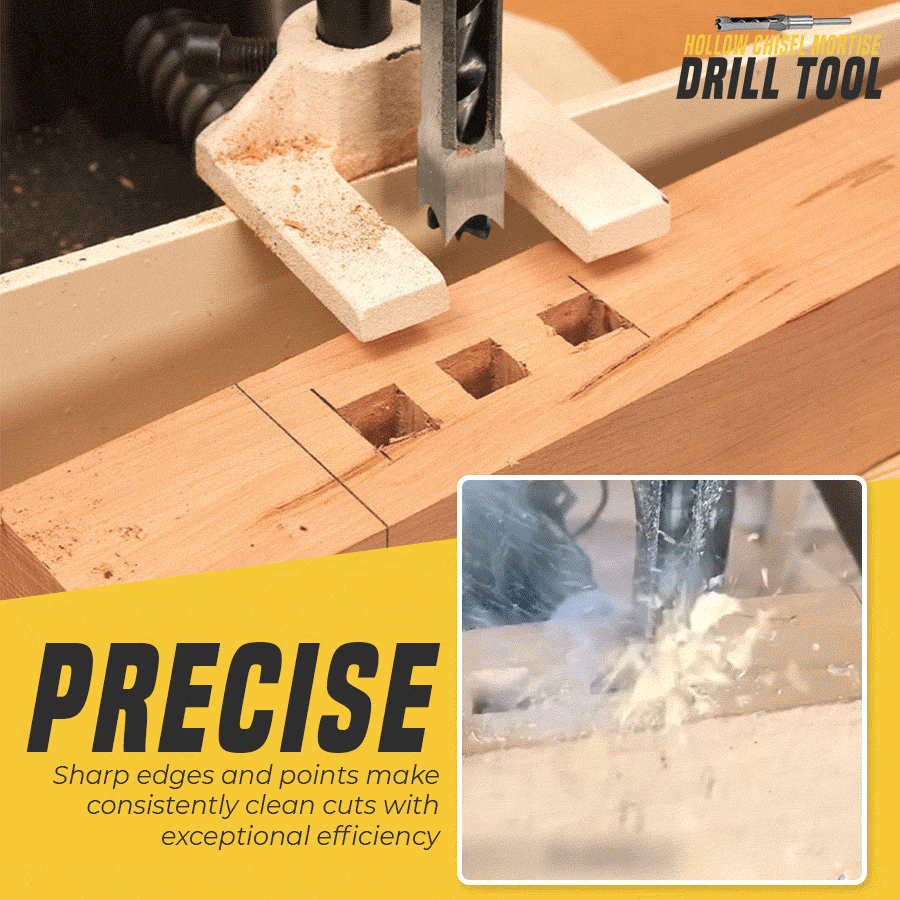 Hollow Chisel Bit for Accurate Wood Joinery – SquareCut Tool