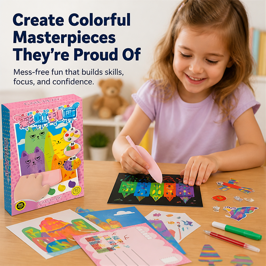 BrightBrite™ — Keep Little Hands Busy Revealing Rainbow Art, Zero Mess