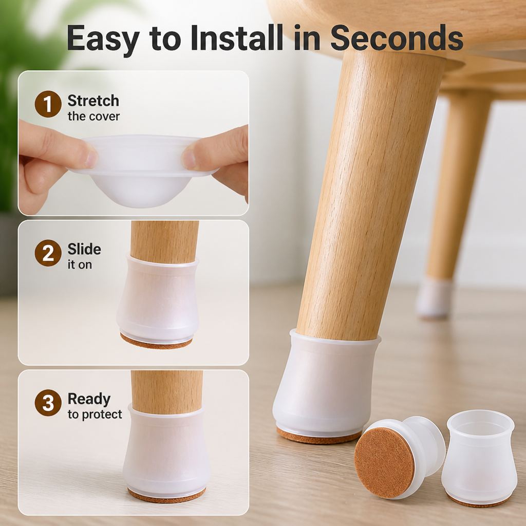 GlideGuard™ — Keep Floors Perfect and Furniture Moves Whisper-Quiet Every Time