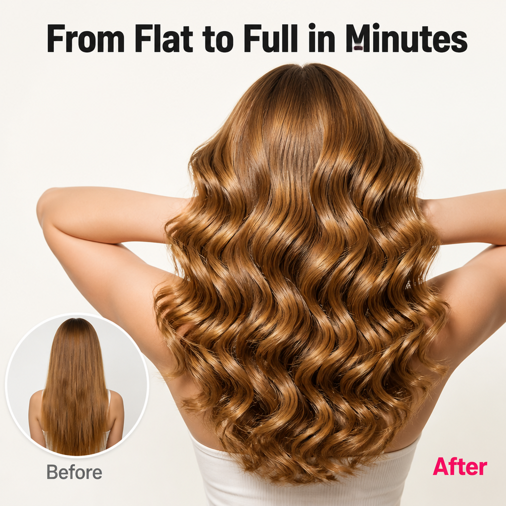VivantaCurl™ — Wrap, Curl & Release Soft Waves in Seconds Without Tangles or Burns