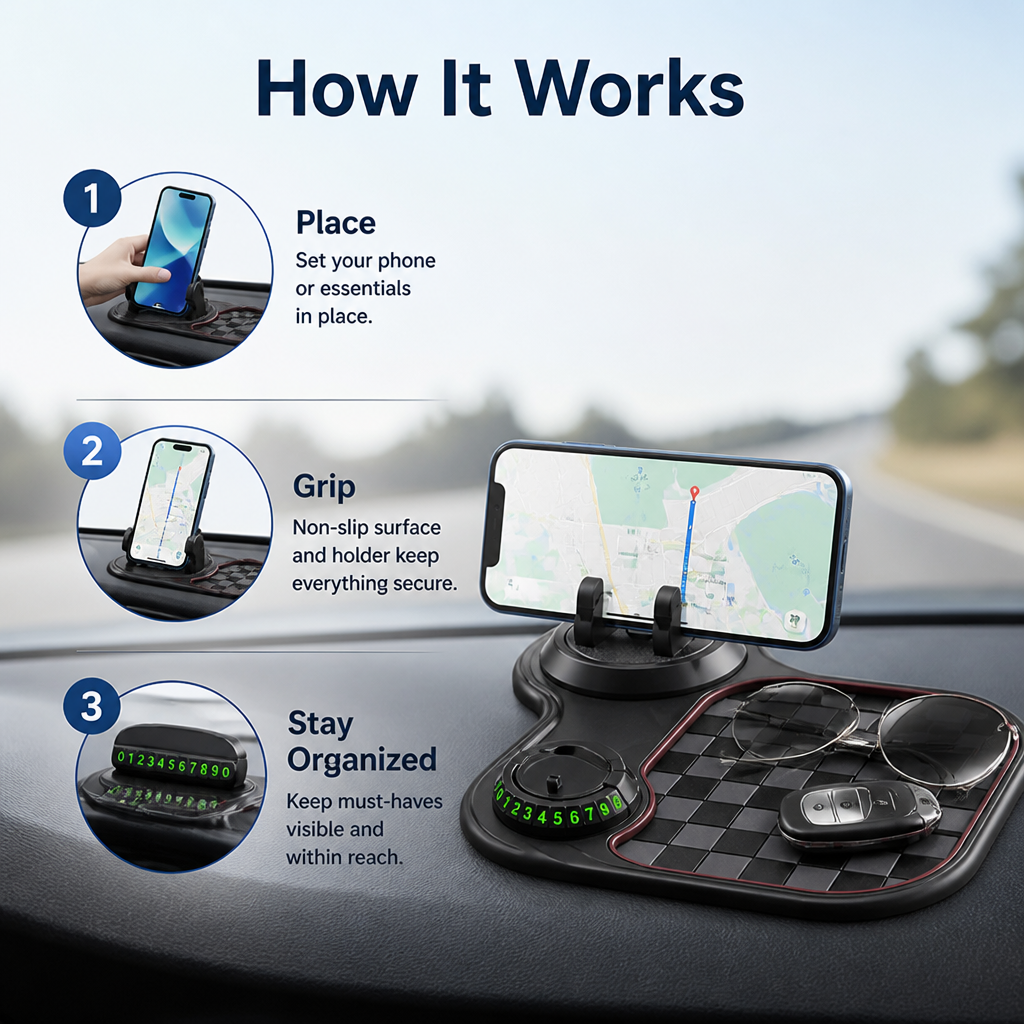 GripGuard Pro™ — Take Control with a Dashboard That Keeps Your Focus and Essentials Locked Tight