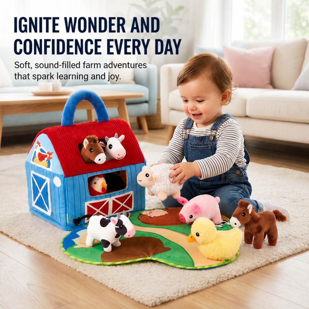 PetalNest™ Interactive Farm Set — Ignite Wonder and Confidence with Every Soft, Sound-Filled Adventure