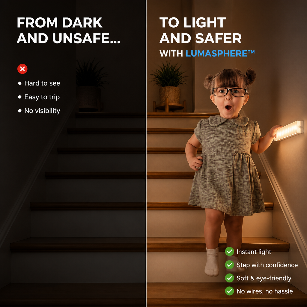 LumaSphere™ — Instantly Safe, Soothing Light That Follows Your Every Step