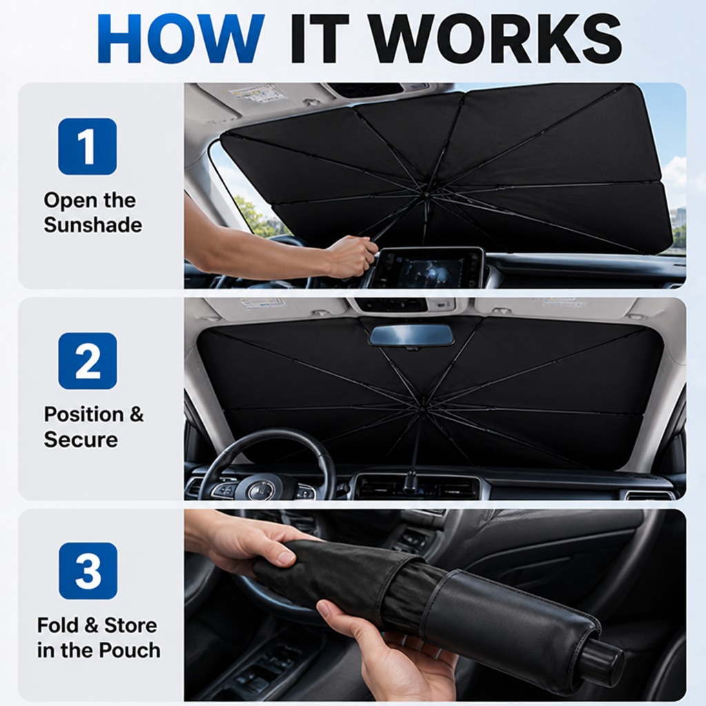 ShadeShield™ — Step Into Instant Coolness and Save Your Car from Sun Damage