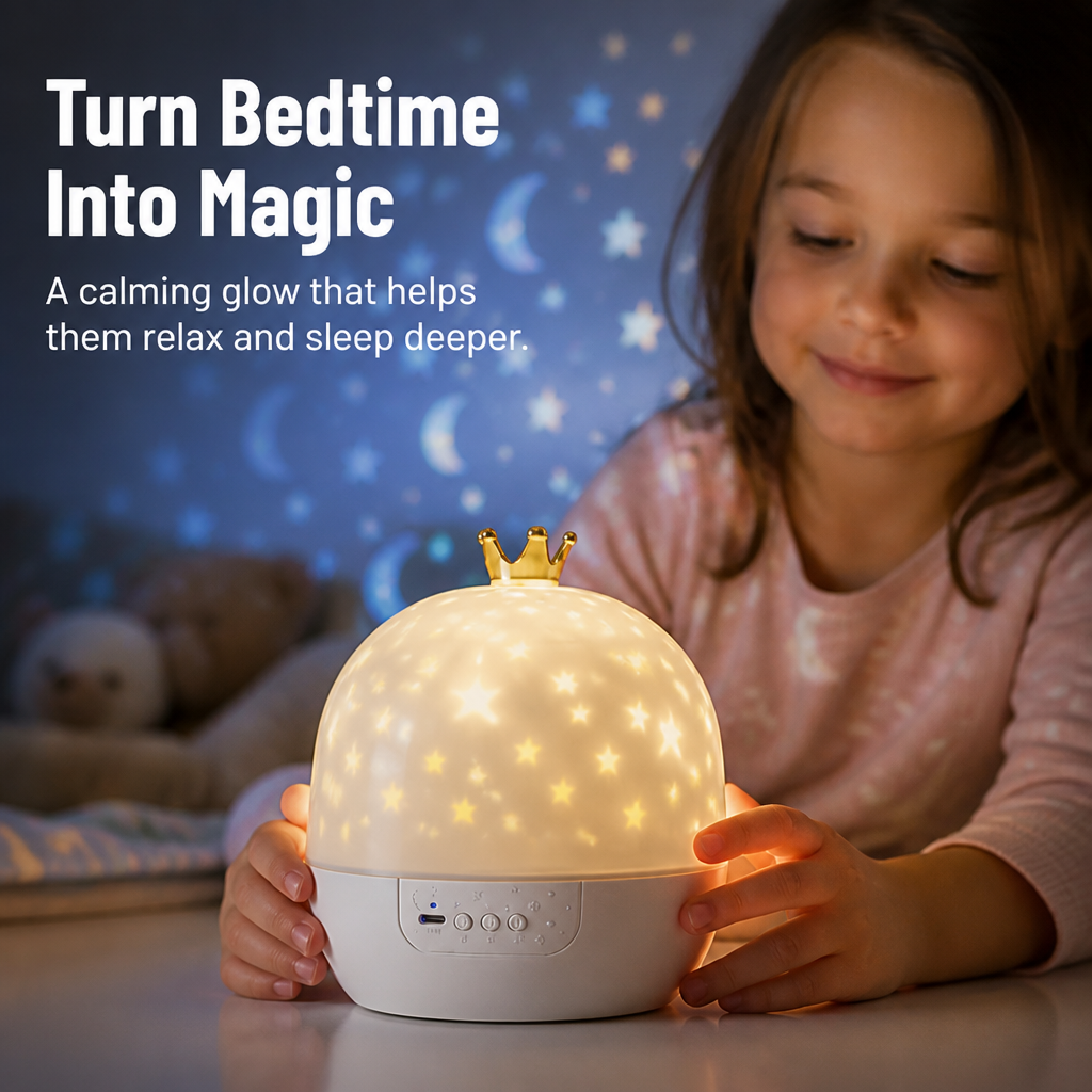 LumiTide™ — Transform Bedtime into a Soothing, Magical Escape Your Child Will Love