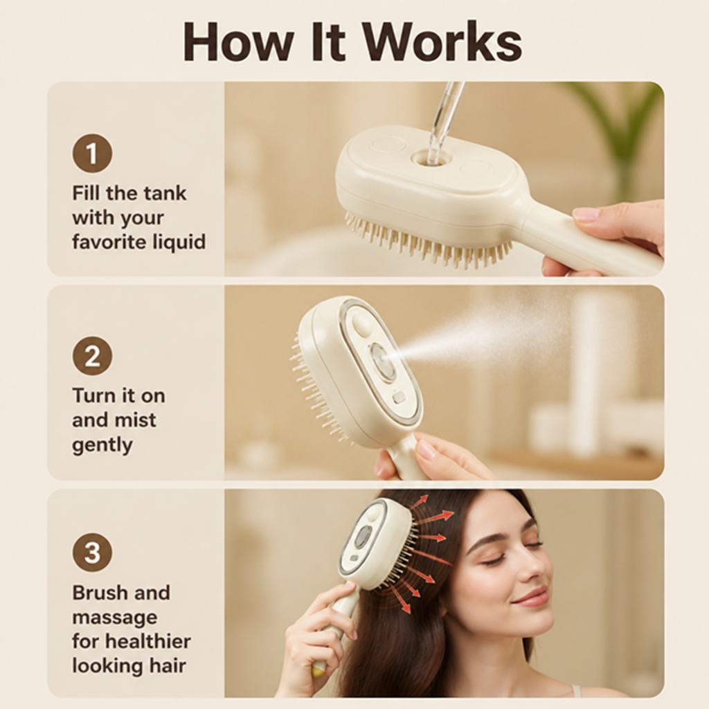 RevitaSilk™ Scalp Massager Comb — Turn Every Stroke into Silky, Stress-Free Hair Bliss