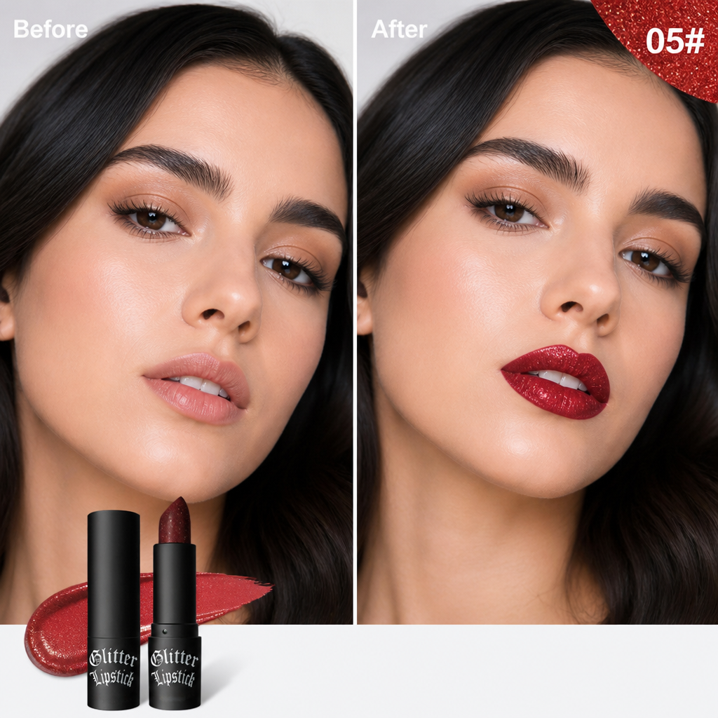 VelvetLuxe™ Matte Lipstick With Glitter Crush — Dazzle All Day with Lush, Radiant Lips That Never Fade