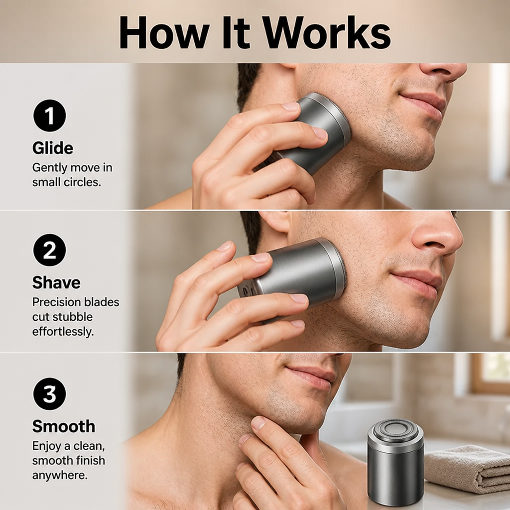 BladeRush™ Mini Electric Shaver — Command a Smooth, Irritation-Free Look That Powers Your Day