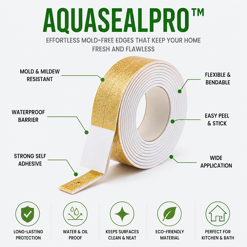 AquaSealPro™ — Effortless Mold-Free Edges That Keep Your Home Fresh and Flawless