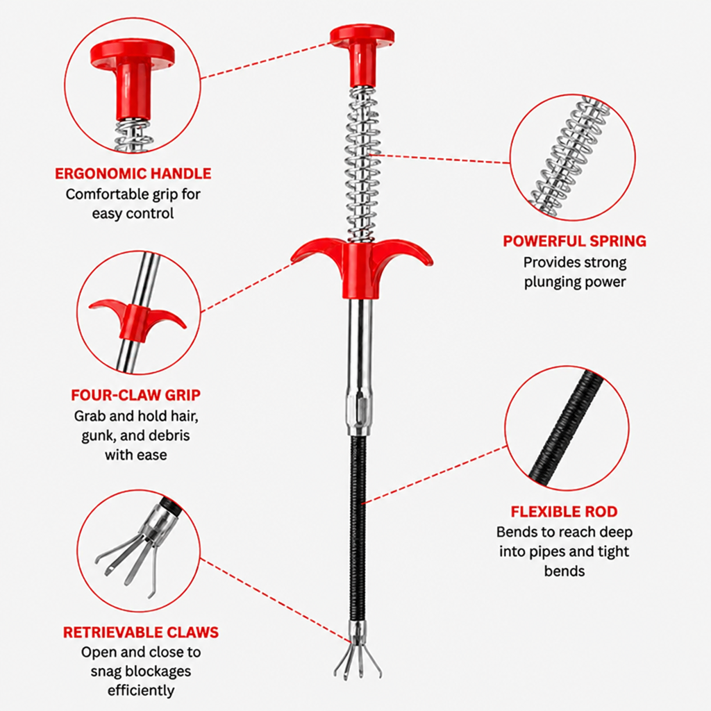FlowGuardPro™ — Crush Clogs Fast for Effortless, Worry-Free Drains Every Day