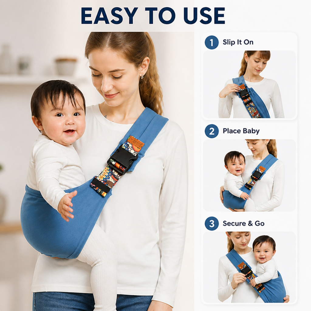 GlideNest™ BabySling — Feel the Joy of Hands-Free, Hug-Like Comfort Every Step of the Way