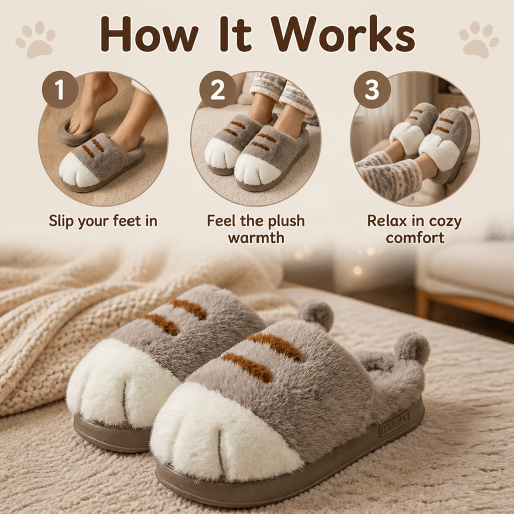 SnugPaw™ Plush Slippers — Feel the Warm, Cloud-Soft Hug Your Feet Crave Every Day