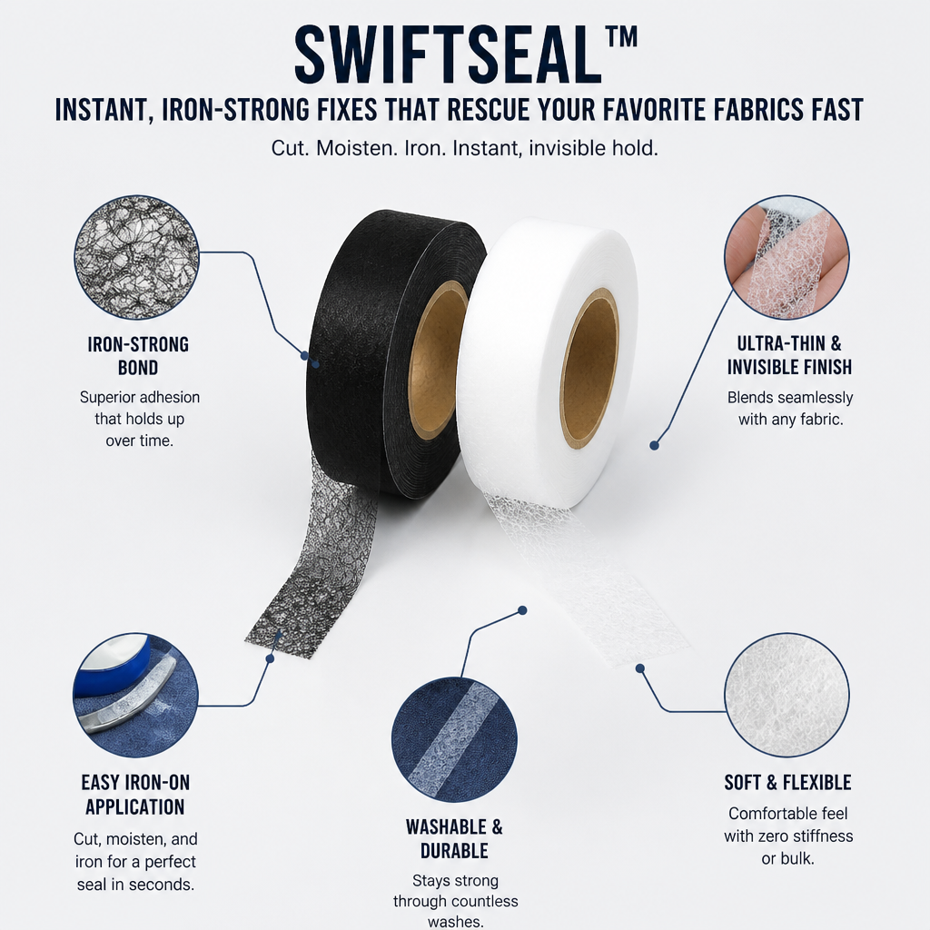 SwiftSeal™ — Instant, Iron-Strong Fixes That Rescue Your Favorite Fabrics Fast