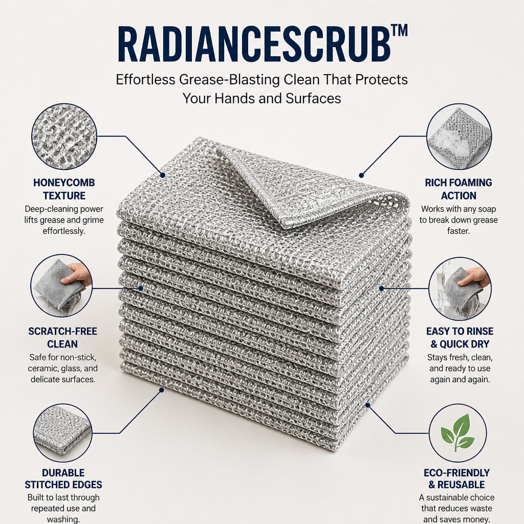 RadianceScrub™ — Effortless Grease-Blasting Clean That Protects Your Hands and Surfaces