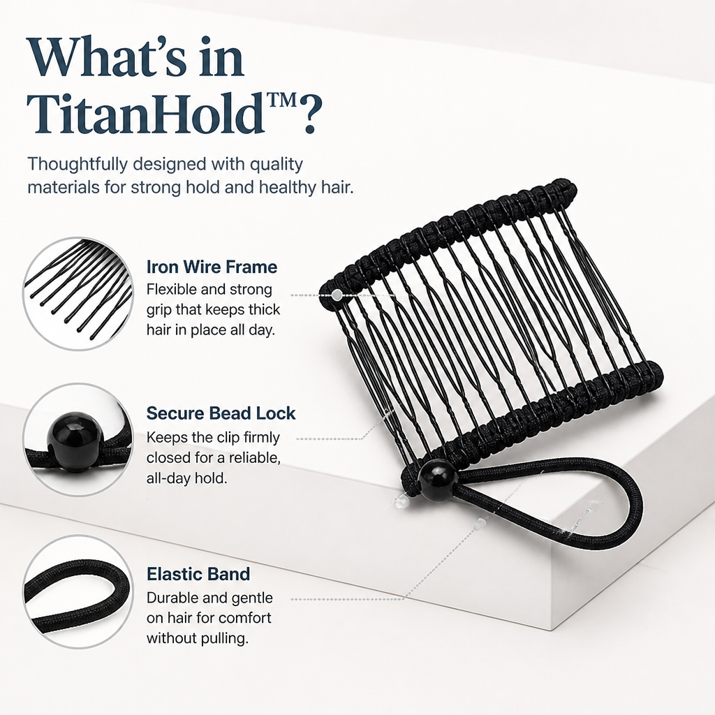TitanHold™ — Rock-Solid Grip for Thick Hair That Feels Effortless All Day