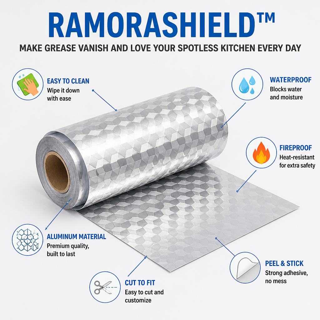 RamoraShield™ — Make Grease Vanish and Love Your Spotless Kitchen Every Day