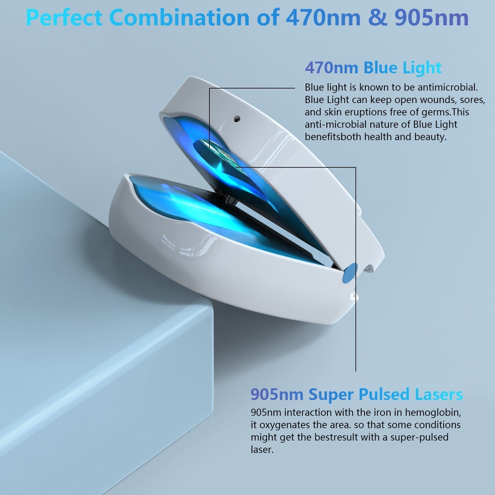 Portable Laser Therapy Device for Nail Cleaning - FDA Cleared